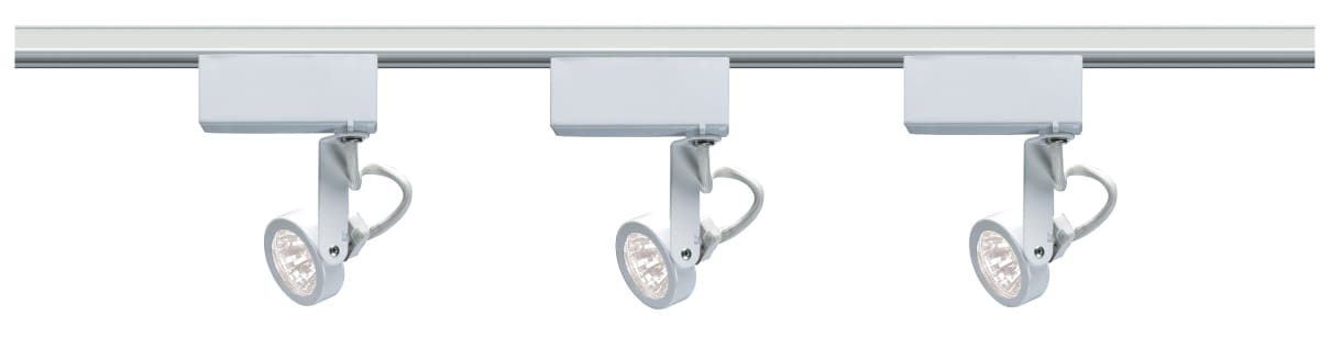 Track Head Nuvo TH238 1 Light - MR16 - 12V Track Head - Gimbal Ring - White Finish - H-Style Nuvo