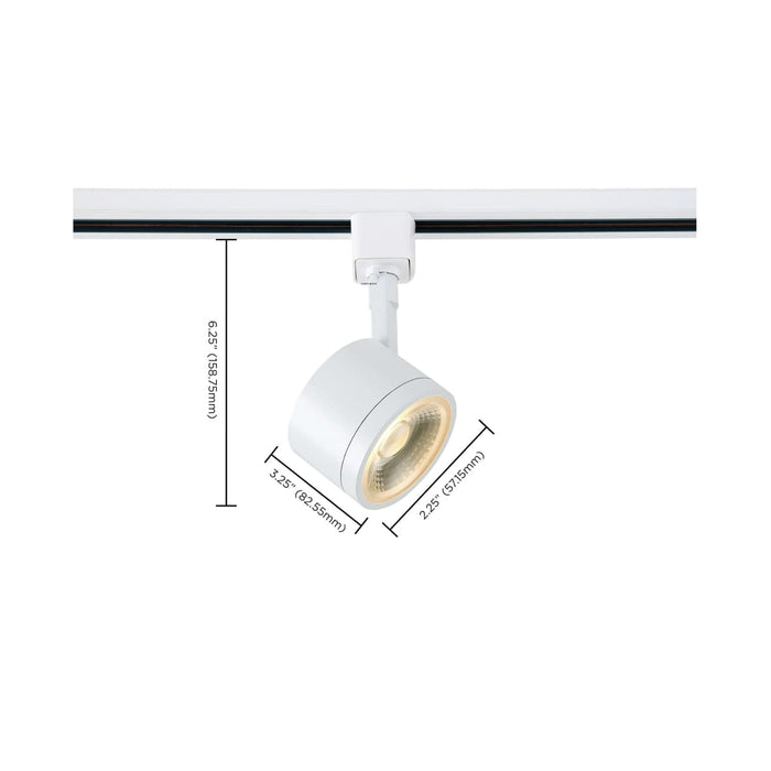 Track Head Nuvo TH403 1 Light - LED - 12W Track Head - Round - Matte White - 36 Deg. Beam - H-Style Nuvo
