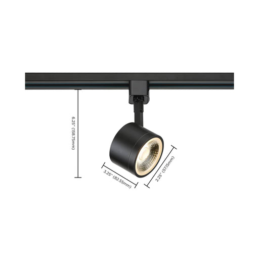 Track Head Nuvo TH404 1 Light - LED - 12W Track Head - Round - Matte Black - 36 Deg. Beam - H-Style Nuvo