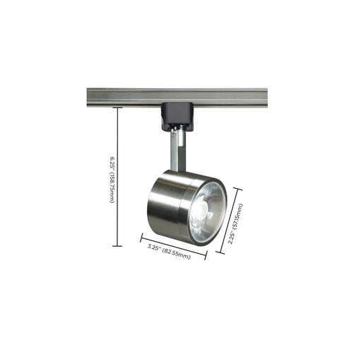 Track Head Nuvo TH407 1 Light - LED - 12W Track Head - Round - Brushed Nickel - 36 Deg. Beam - H-Style Nuvo