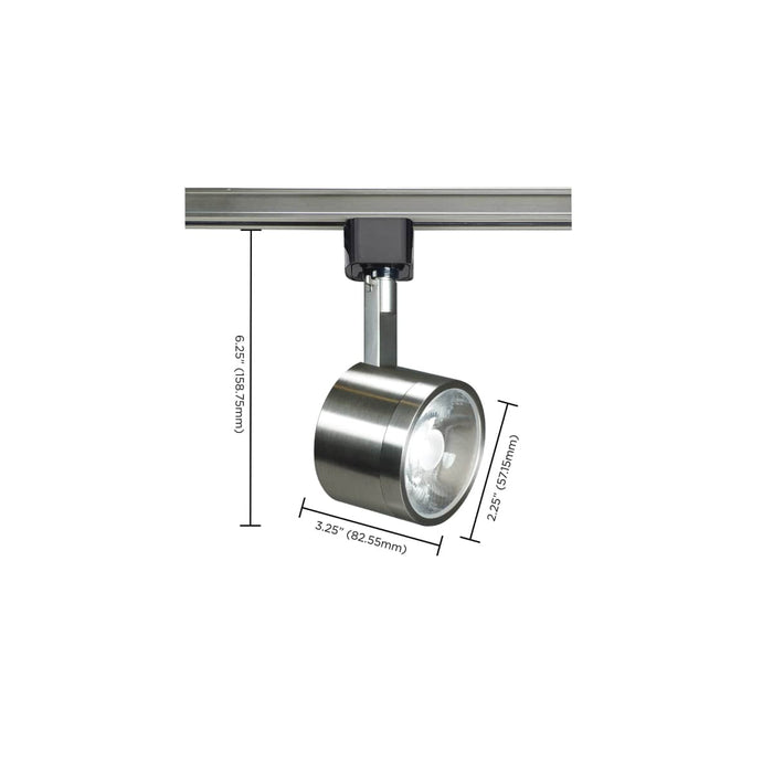 Track Head Nuvo TH407 1 Light - LED - 12W Track Head - Round - Brushed Nickel - 36 Deg. Beam - H-Style Nuvo