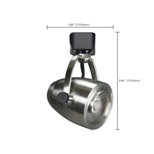 Track Head Nuvo TH417 1 Light - LED - 12W Track Head - Pinch back shape - Brushed Nickel - 36 Deg. Beam - H-Style Nuvo