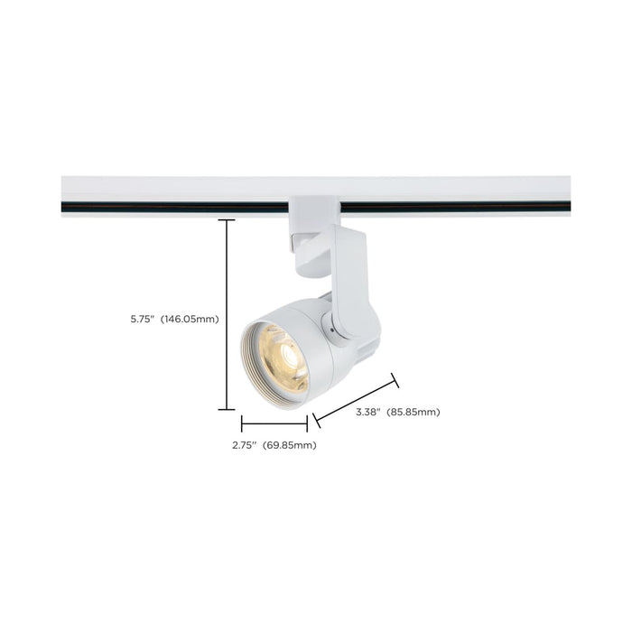 Track Head Nuvo TH423 1 Light - LED - 12W Track Head - Angle Arm - White - 36 Deg. Beam - H-Style Nuvo