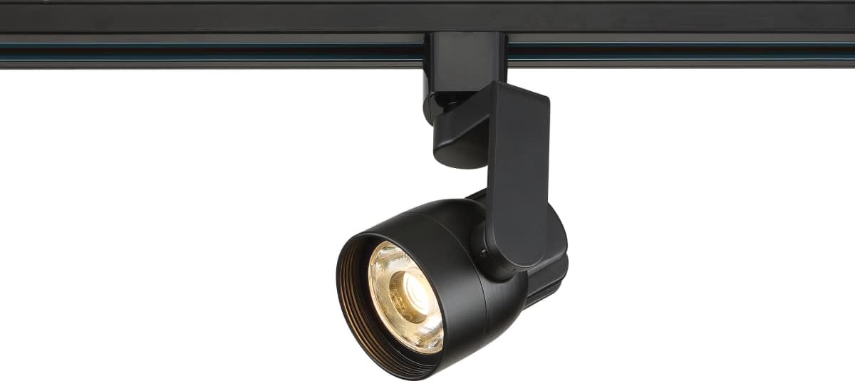 Track Head Nuvo TH424 1 Light - LED - 12W Track Head - Angle Arm - Black - 36 Deg. Beam - H-Style Nuvo