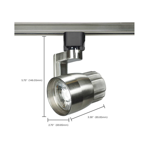 Track Head Nuvo TH427 1 Light - LED - 12W Track Head - Angle arm - Brushed Nickel - 36 Deg. Beam - H-Style Nuvo