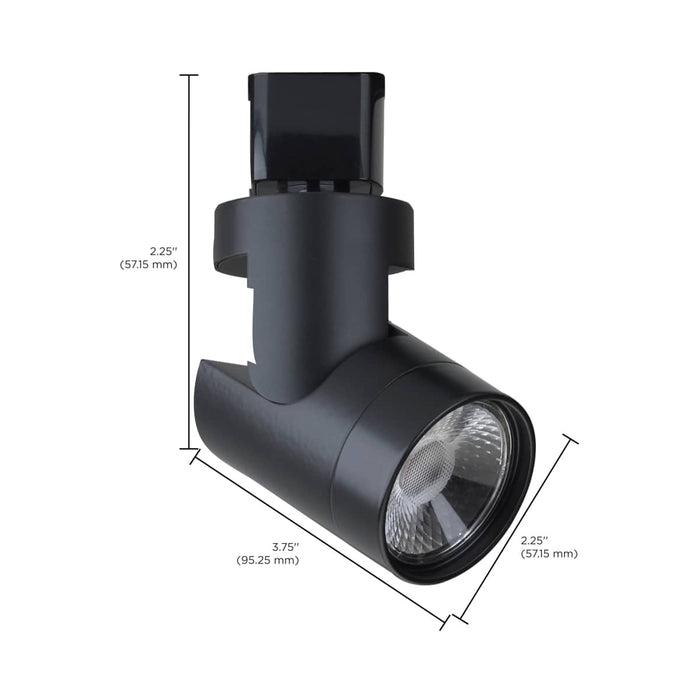 Track Head Nuvo TH432 1 Light - LED - 12W Track Head - Barrel - Black - 24 Deg. Beam - H-Style Nuvo