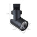Track Head Nuvo TH432 1 Light - LED - 12W Track Head - Barrel - Black - 24 Deg. Beam - H-Style Nuvo
