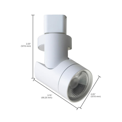Track Head Nuvo TH433 1 Light - LED - 12W Track Head - Barrel - White - 36 Deg. Beam - H-Style Nuvo