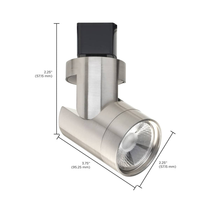Track Head Nuvo TH437 1 Light - LED - 12W Track Head - Barrel - Brushed Nickel - 36 Deg. Beam - H-Style Nuvo