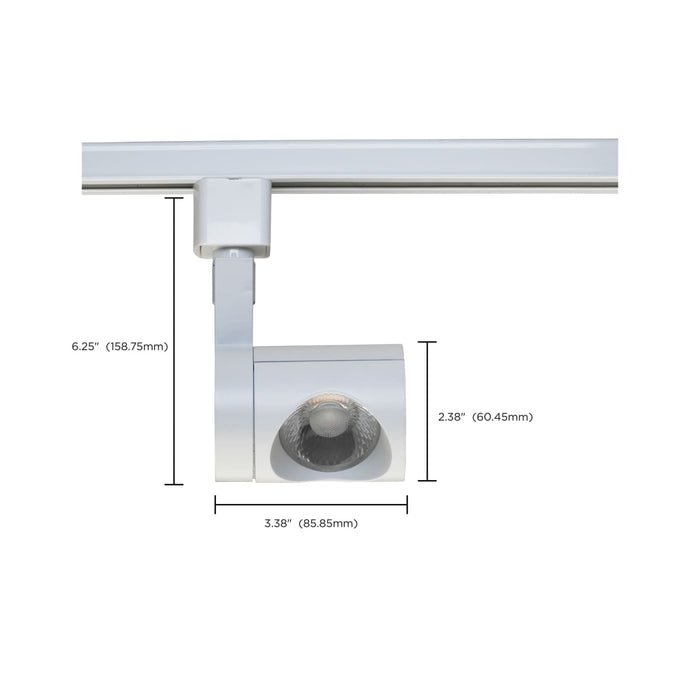 Track Head Nuvo TH441 1 Light - LED - 12W Track Head - Pipe - White - 24 Deg. Beam - H-Style Nuvo