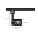 Track Head Nuvo TH444 1 Light - LED - 12W Track Head - Pipe - Black - 36 Deg. Beam - H-Style Nuvo