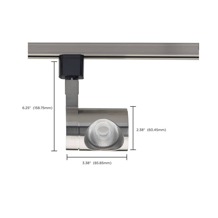 Track Head Nuvo TH445 1 Light - LED - 12W Track Head - Pipe - Brushed Nickel - 24 Deg. Beam - H-Style Nuvo