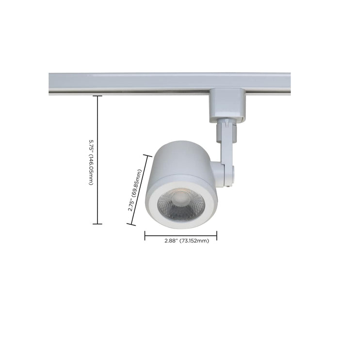 Track Head Nuvo TH453 1 Light - LED - 12W Track Head - Taper Back - White - 36 Deg. Beam - H-Style Nuvo