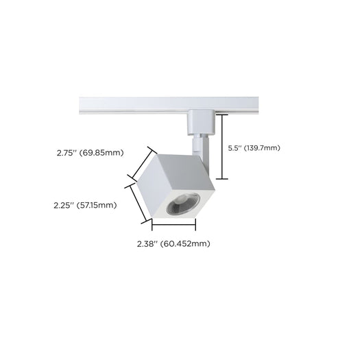 Track Head Nuvo TH461 1 Light - LED - 12W Track Head - Square - White - 24 Deg. Beam - H-Style Nuvo