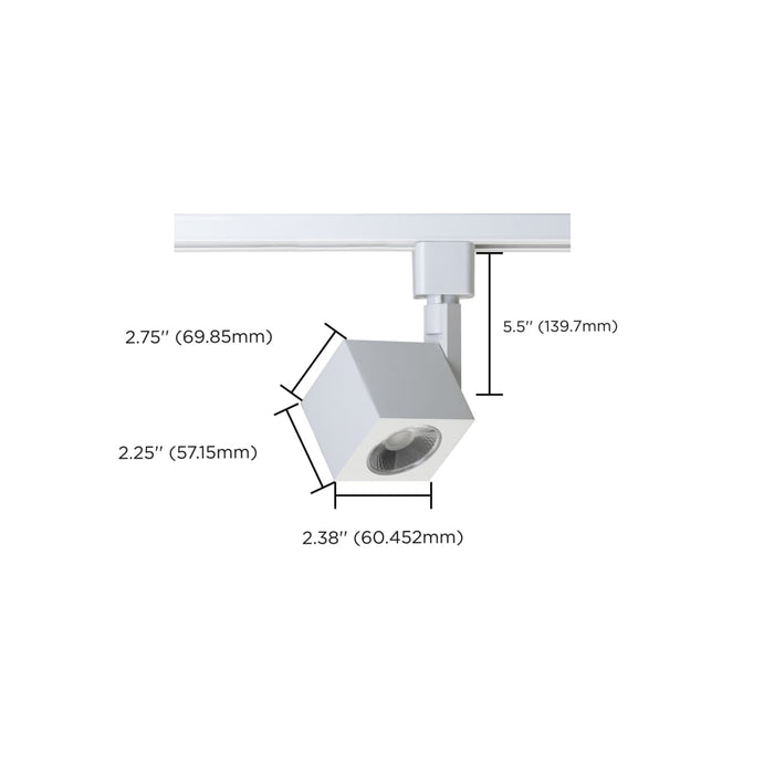 Track Head Nuvo TH461 1 Light - LED - 12W Track Head - Square - White - 24 Deg. Beam - H-Style Nuvo