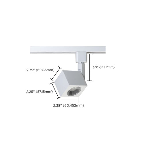 Track Head Nuvo TH463 1 Light - LED - 12W Track Head - Square - White - 36 Deg. Beam - H-Style Nuvo