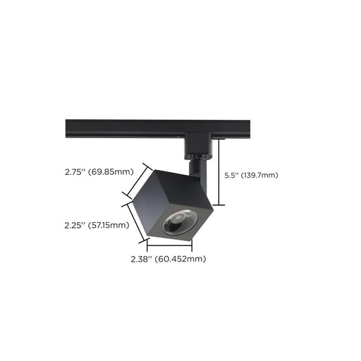 Track Head Nuvo TH464 1 Light - LED - 12W Track Head - Square - Black - 36 Deg. Beam - H-Style Nuvo