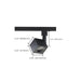 Track Head Nuvo TH464 1 Light - LED - 12W Track Head - Square - Black - 36 Deg. Beam - H-Style Nuvo