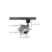 Track Head Nuvo TH467 1 Light - LED - 12W Track Head - Square - Brushed Nickel - 36 Deg. Beam - H-Style Nuvo