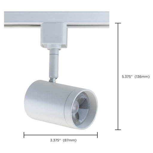 Track Head Nuvo TH471 1 Light - LED - 12W Track Head - Small Cylinder - Matte White - 24 Deg. Beam - H-Style Nuvo