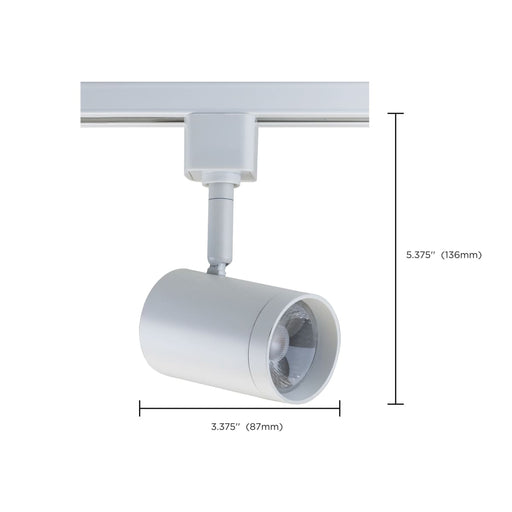 Track Head Nuvo TH473 1 Light - LED - 12W Track Head - Small Cylinder - Matte White - 36 Deg. Beam - H-Style Nuvo