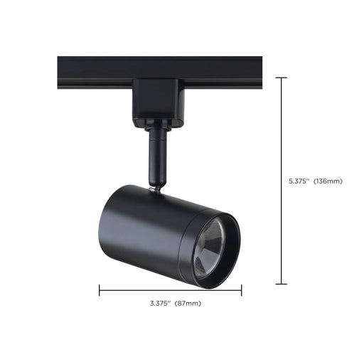 Track Head Nuvo TH474 1 Light - LED - 12W Track Head - Small Cylinder - Matte Black - 36 Deg. Beam - H-Style Nuvo