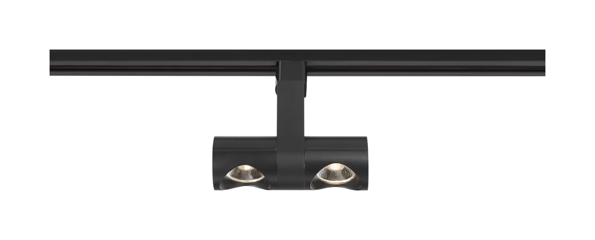 Track Head Nuvo TH481 LED - 24 Watt Track Head - Dual Pipe - Black - 36 deg. Beam Angle - H-Style Nuvo