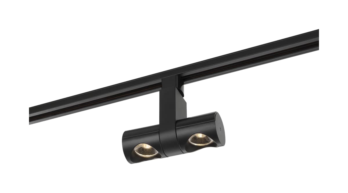 Track Head Nuvo TH481 LED - 24 Watt Track Head - Dual Pipe - Black - 36 deg. Beam Angle - H-Style Nuvo