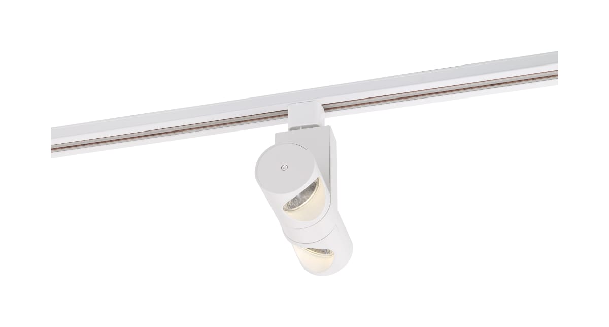 Track Head Nuvo TH482 LED - 24 Watt Track Head - Dual Pipe - White - 24 deg. Beam Angle - H-Style Nuvo