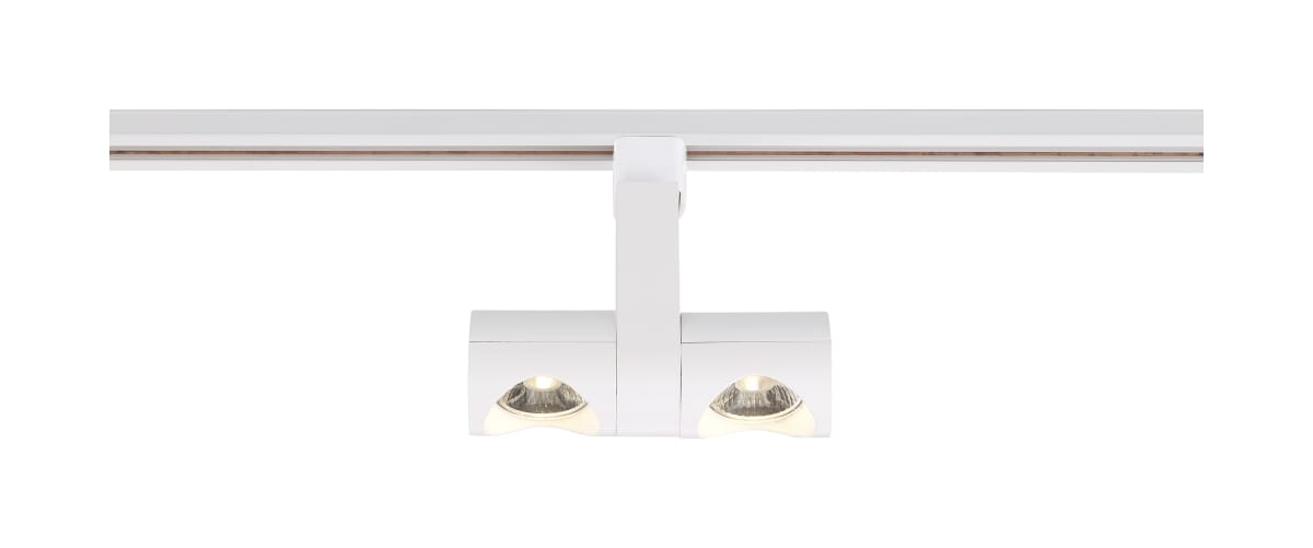 Track Head Nuvo TH483 LED - 24 Watt Track Head - Dual Pipe - White - 36 deg. Beam Angle - H-Style Nuvo