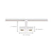Track Head Nuvo TH483 LED - 24 Watt Track Head - Dual Pipe - White - 36 deg. Beam Angle - H-Style Nuvo
