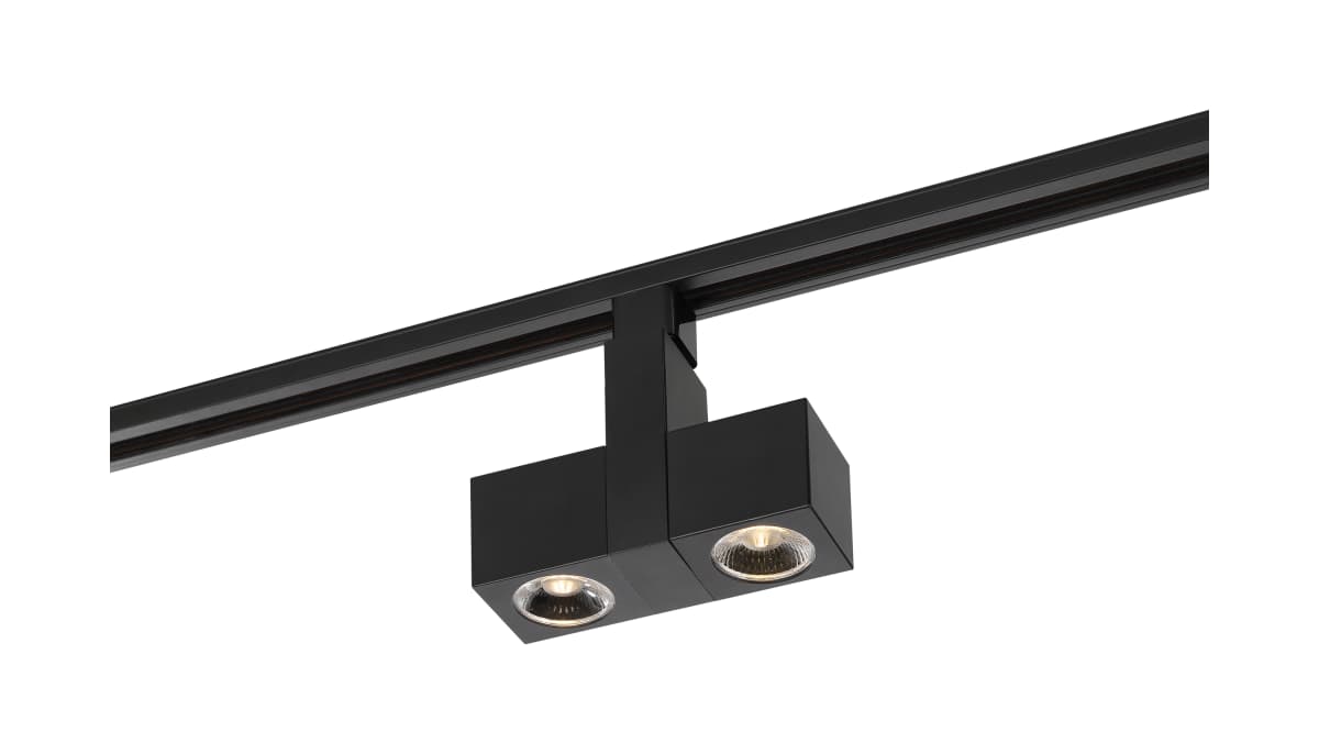 Track Head Nuvo TH484 LED - 24 Watt Track Head - Dual Square - Black - 24 deg. Beam Angle - H-Style Nuvo