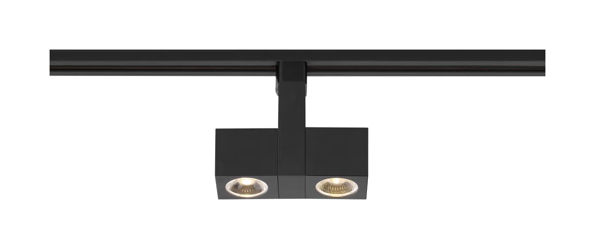 Track Head Nuvo TH485 LED - 24 Watt Track Head - Dual Square - Black - 36 deg. Beam Angle - H-Style Nuvo