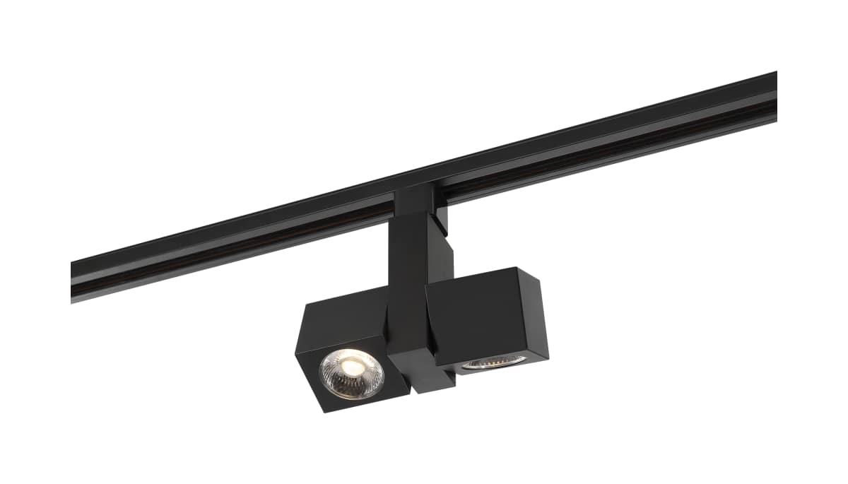 Track Head Nuvo TH485 LED - 24 Watt Track Head - Dual Square - Black - 36 deg. Beam Angle - H-Style Nuvo