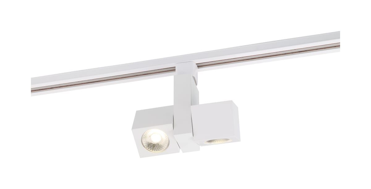 Track Head Nuvo TH486 LED - 24 Watt Track Head - Dual Square - White - 24 deg. Beam Angle - H-Style Nuvo