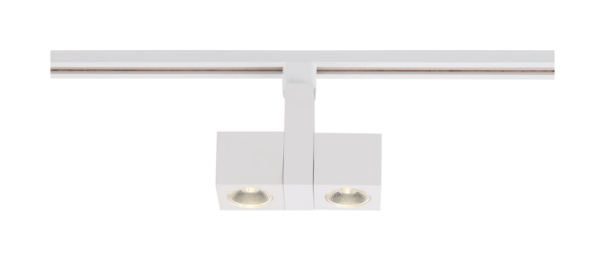 Track Head Nuvo TH486 LED - 24 Watt Track Head - Dual Square - White - 24 deg. Beam Angle - H-Style Nuvo