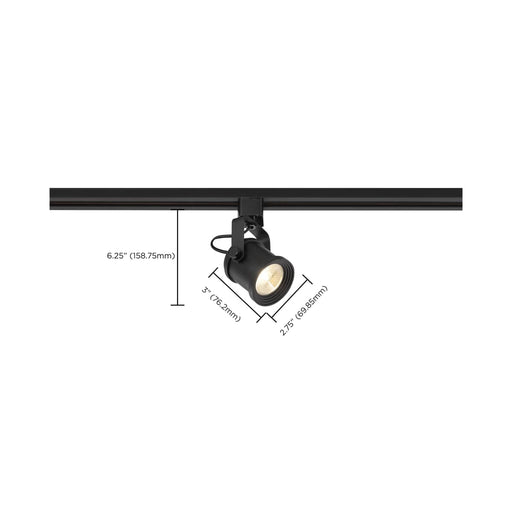 Track Head Nuvo TH489 LED - 12 Watt Forged Track Head - Black - 36 deg. Beam Angle - H-Style Nuvo