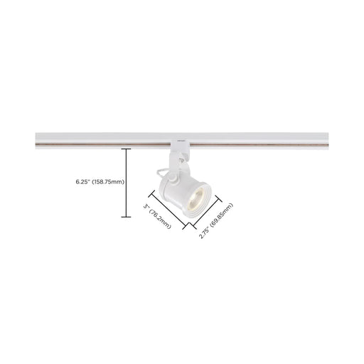 Track Head Nuvo TH490 LED - 12 Watt Forged Track Head - White - 24 deg. Beam Angle - H-Style Nuvo