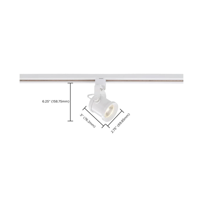 Track Head Nuvo TH491 LED - 12 Watt Forged Track Head - White - 36 deg. Beam Angle - H-Style Nuvo