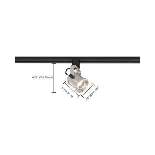 Track Head Nuvo TH492 LED - 12 Watt Forged Track Head - Brushed Nickel - 24 deg. Beam Angle - H-Style Nuvo