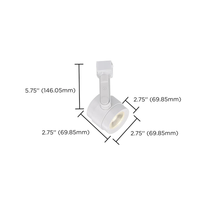 Track Head Nuvo TH496 LED - 12 Watt Piston Track Head - White - 24 deg. Beam Angle - H-Style Nuvo