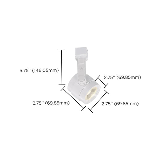 Track Head Nuvo TH497 LED - 12 Watt Piston Track Head - White - 36 deg. Beam Angle - H-Style Nuvo