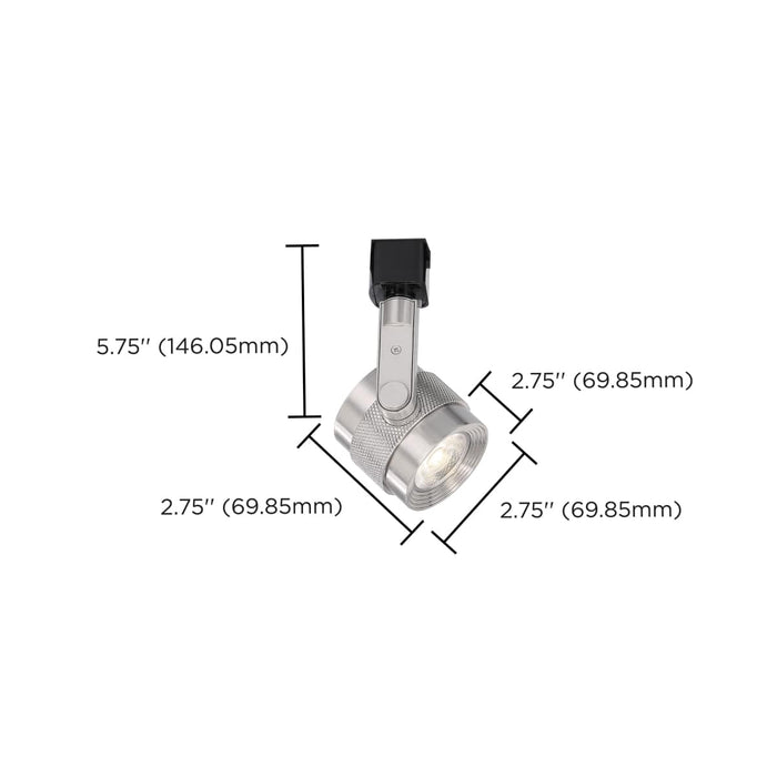 Track Head Nuvo TH498 LED - 12 Watt Piston Track Head - Brushed Nickel - 24 deg. Beam Angle - H-Style Nuvo