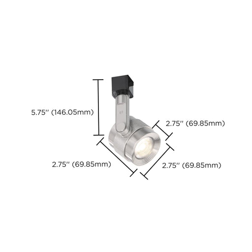 Track Head Nuvo TH499 LED - 12 Watt Piston Track Head - Brushed Nickel - 36 deg. Beam Angle - H-Style Nuvo