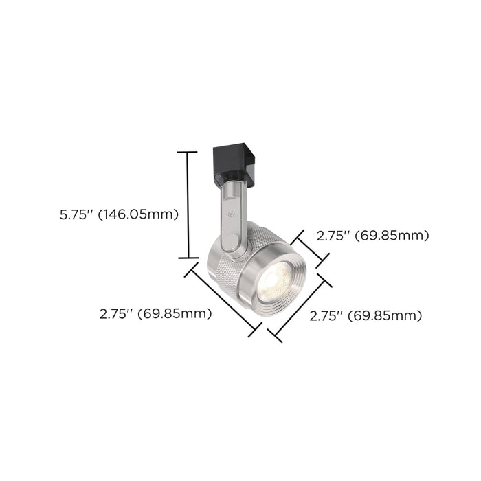 Track Head Nuvo TH499 LED - 12 Watt Piston Track Head - Brushed Nickel - 36 deg. Beam Angle - H-Style Nuvo