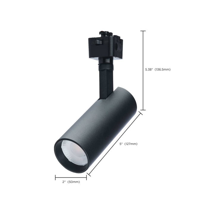 Track Head Nuvo TH5002 10 Watt LED Track Head - 36 Degree Beam Spread - J-Style Track - 5 CCT Selectable - Matte Black Finish - J-Style Nuvo
