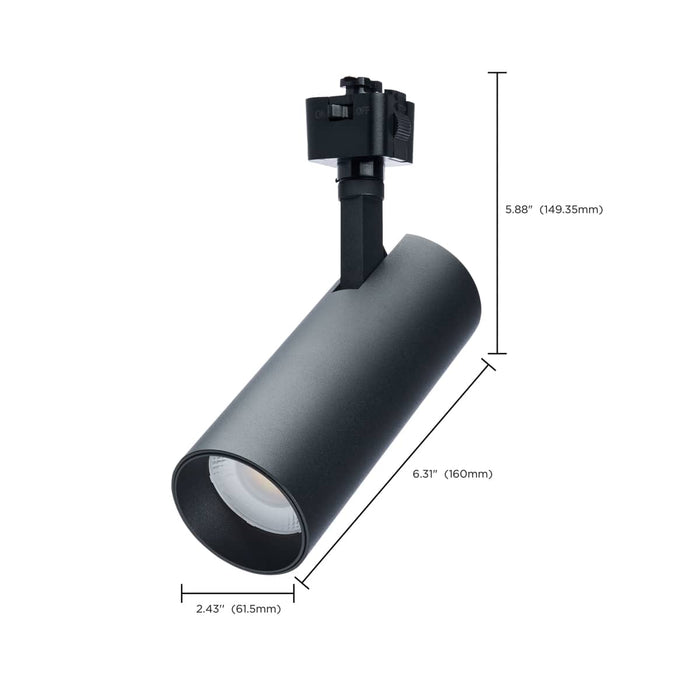 Track Head Nuvo TH5014 20 Watt LED Track Head - 48 Degree Beam Spread - J-Style Track - 5 CCT Selectable - Matte Black Finish - J-Style Nuvo