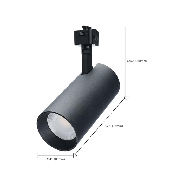 Track Head Nuvo TH5024 30 Watt LED Track Head - 48 Degree Beam Spread - J-Style Track - 5 CCT Selectable - Matte Black Finish - J-Style Nuvo
