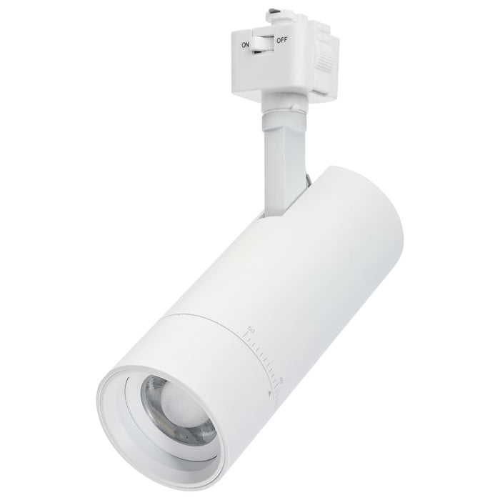 Track Head Nuvo TH5031 15 Watt LED Track Head - J-Style - 20 to 50 Degree Adjustable Beam Spread - CCT Selectable - Matte White Finish - J-Style Nuvo