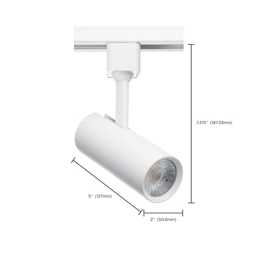 Track Head Nuvo TH601 10 Watt - LED Commercial Track Head - White - Cylinder - 24 Degree Beam Angle - H-Style Nuvo